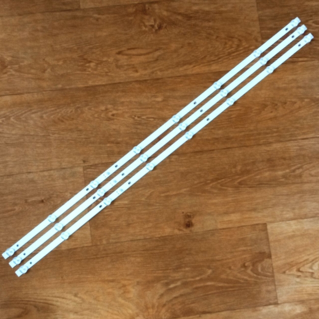 Подсветка LED TV Telefunken  3 планки по 800mm 8линз (3V)  HRS SQY43 3x8 2W MCPCB 43"