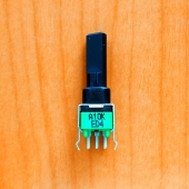 Резистор переменный 3-pin     A10K 8x8mm L=30.2mm моно лыска  RV09BF-40E1N-215F-A10K-A